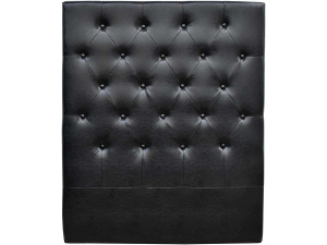 Cabeceira acolchoada “Déco” - 99 cm - Preto - PVC