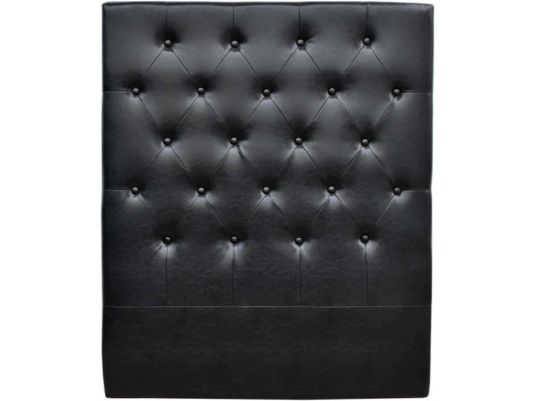 Cabeceira acolchoada “Déco” - 99 cm - Preto - PVC