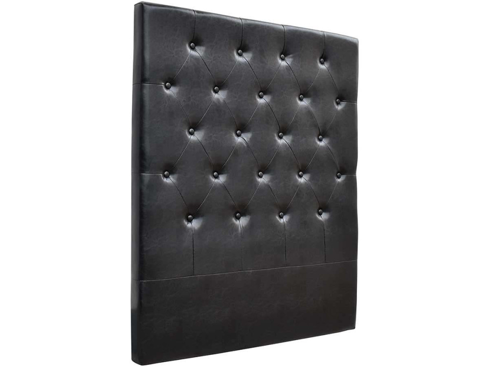 Cabeceira acolchoada “Déco” - 99 cm - Preto - PVC