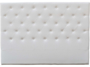Cabeceira acolchoada “Déco” - 169 cm - Branco - PVC