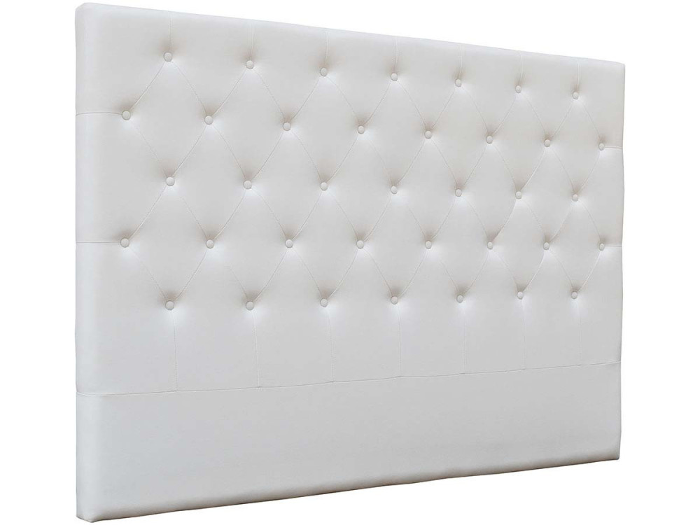 Cabeceira acolchoada “Déco” - 169 cm - Branco - PVC