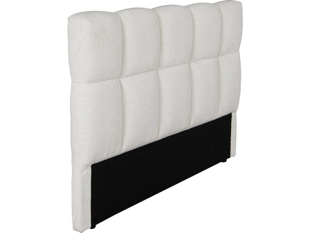 Cabeceira de cama em tecido grosso tipo bolha "Alpe d'Huez" - 140 cm - Bege