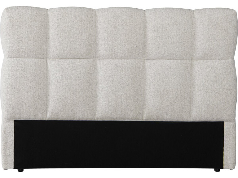 Cabeceira de cama em tecido grosso tipo bolha "Alpe d'Huez" - 160 cm - Bege