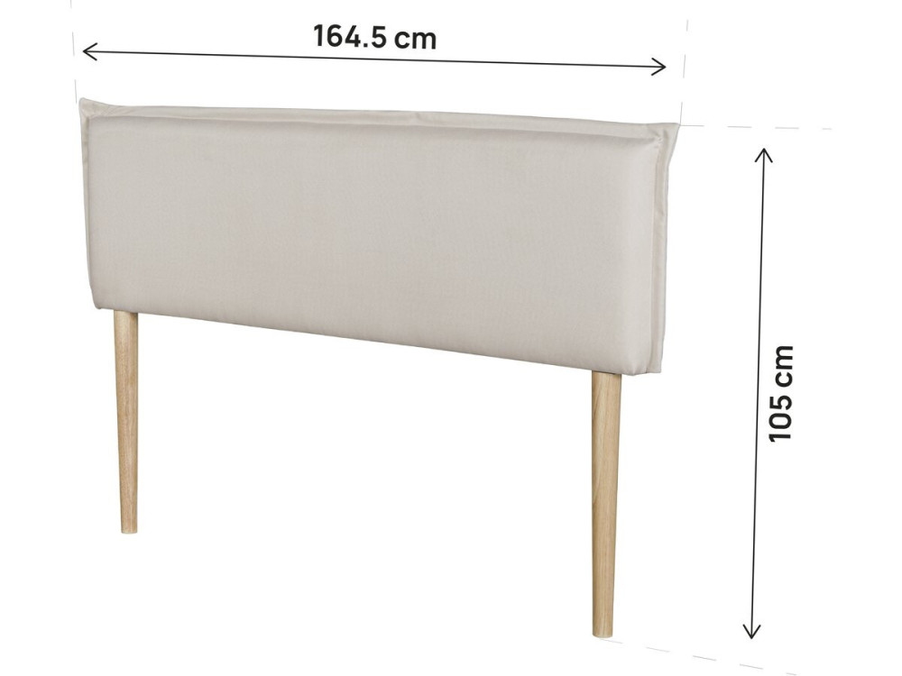 Cabeceira "Jessica" em linho - 160 cm - Bege