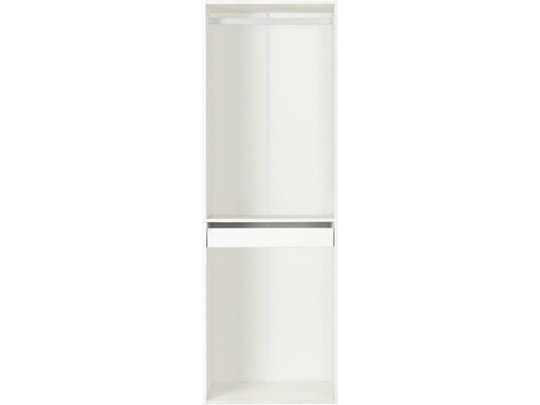 Roupeiro "Opera" com espaço para pendurar e suporte para calças - 60 x 45 x 180 cm - Branco