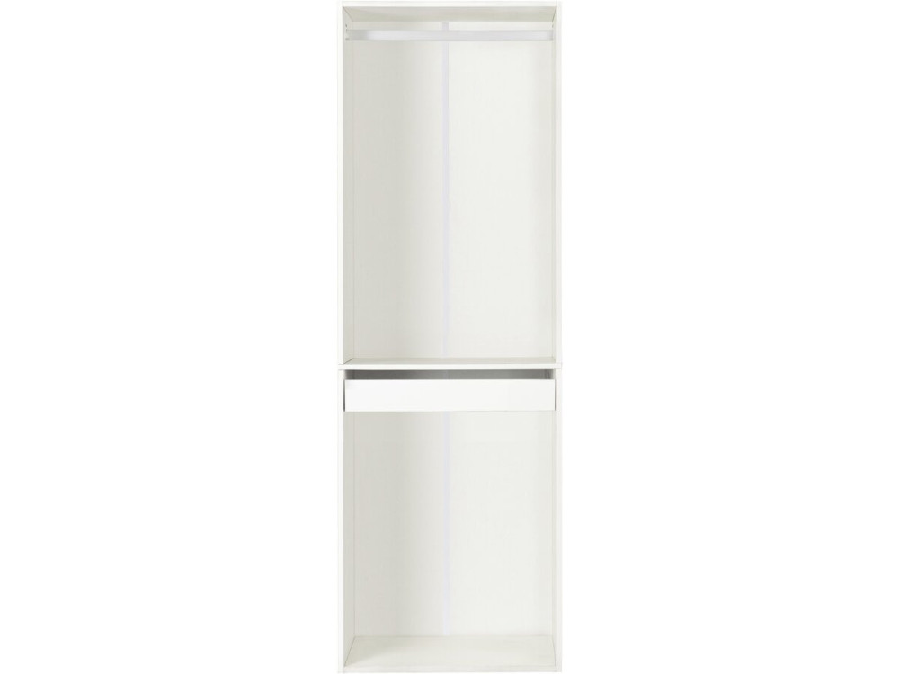 Roupeiro "Opera" com espaço para pendurar e suporte para calças - 60 x 45 x 180 cm - Branco