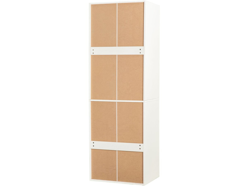 Roupeiro "Opera" com espaço para pendurar e suporte para calças - 60 x 45 x 180 cm - Branco