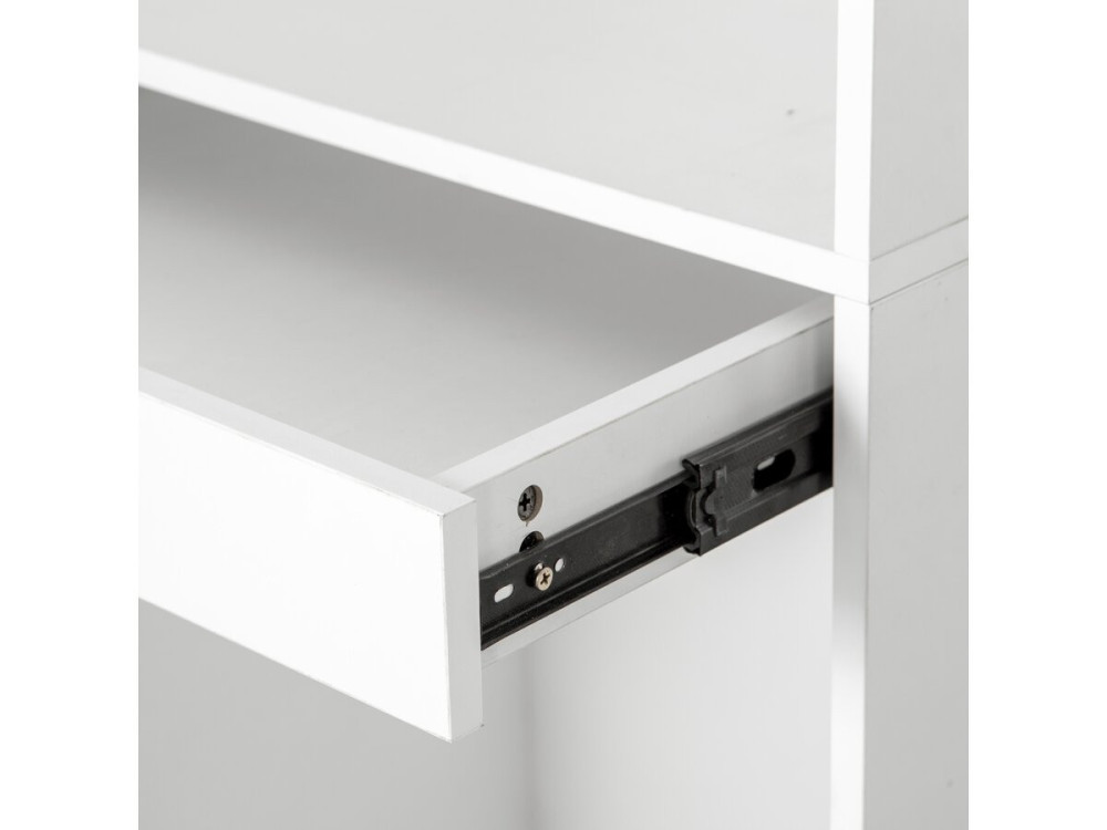 Roupeiro "Opera" com espaço para pendurar e suporte para calças - 60 x 45 x 180 cm - Branco
