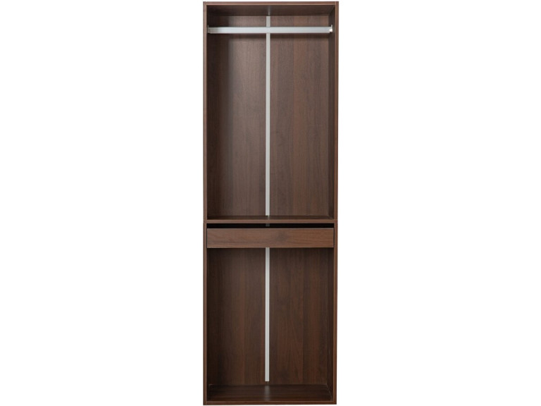 Roupeiro "Opéra" com espaço para pendurar - 60 x 45 x 180 cm - Castanho