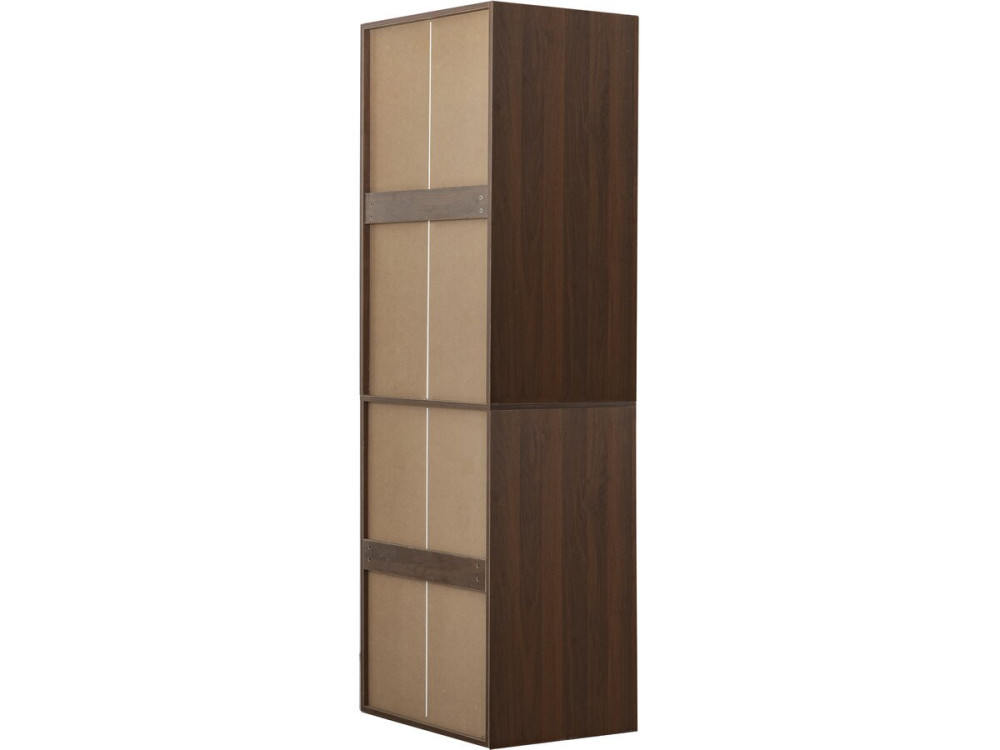 Roupeiro "Opéra" com espaço para pendurar - 60 x 45 x 180 cm - Castanho
