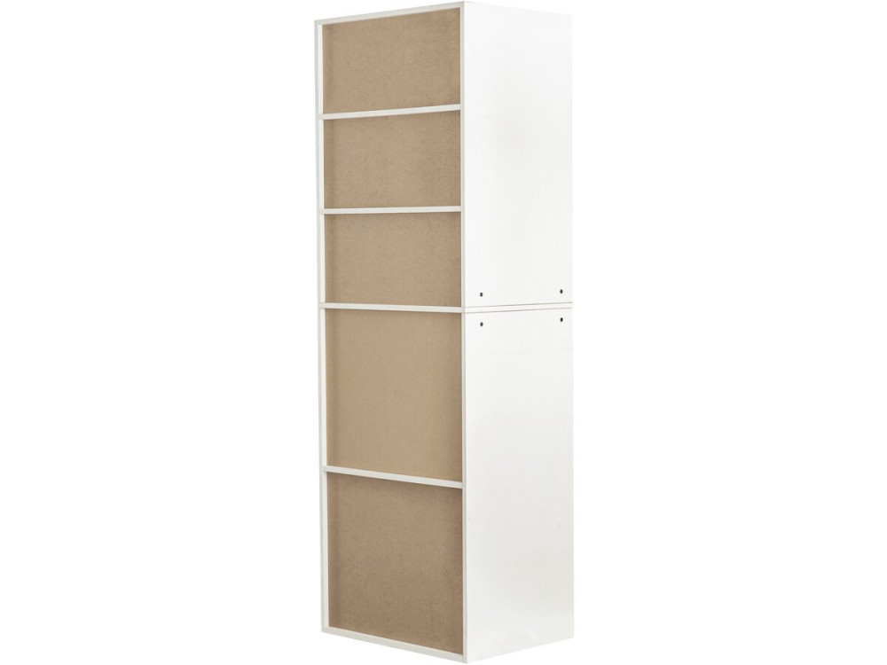 Roupeiro "Opéra" com 5 prateleiras - 60 x 45 x 180 cm - Branco