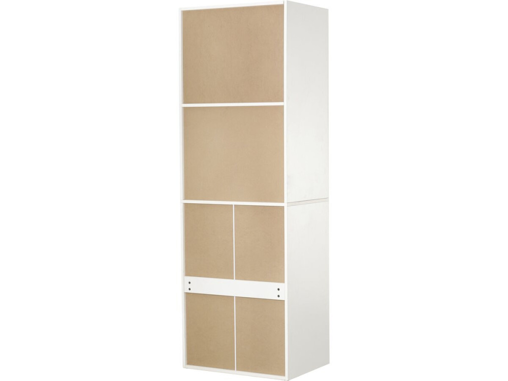Roupeiro "Opéra" com 5 gavetas e 2 prateleiras - 60 x 45 x 180 cm - Branco