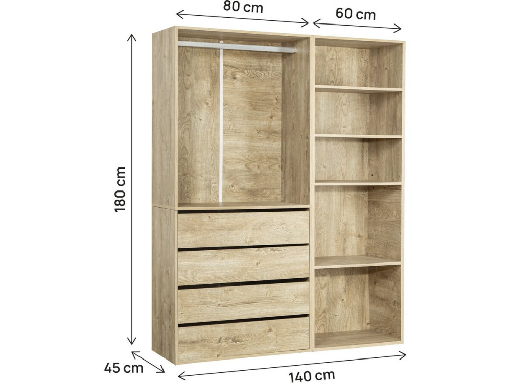 Conjunto de toucador modular "Opera" - 2 unidades - Bege