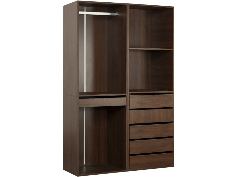 Conjunto de toucador modular "Opera" - 2 unidades - Castanho