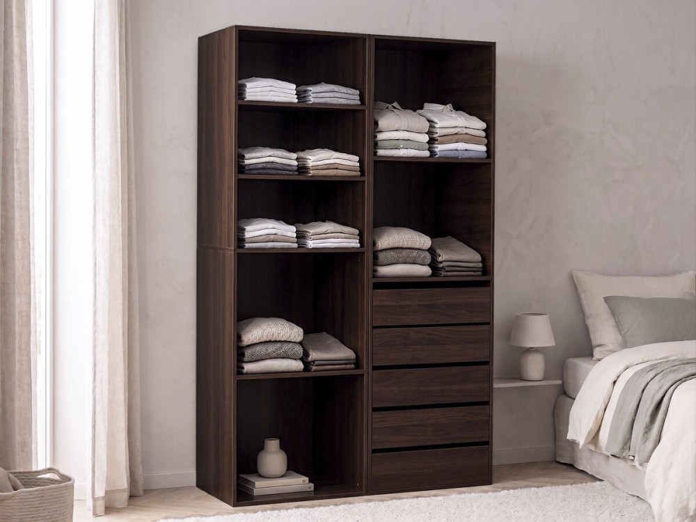 Conjunto de toucador modular "Opera" - 2 unidades - Castanho