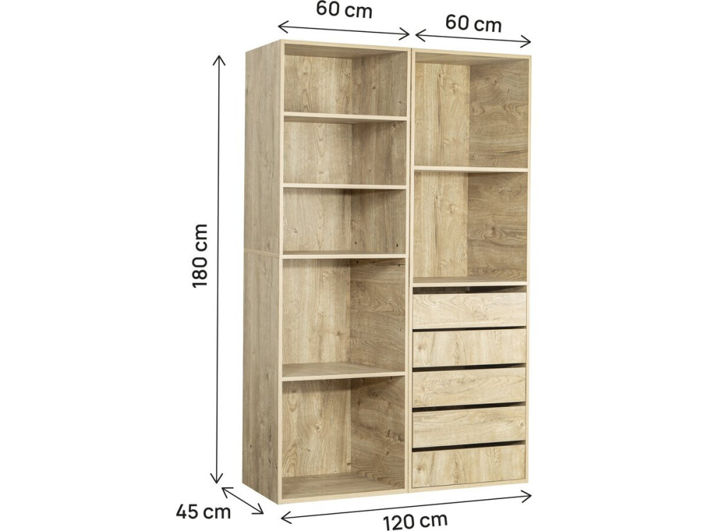 Conjunto de toucador modular "Opera" - 2 unidades - Bege