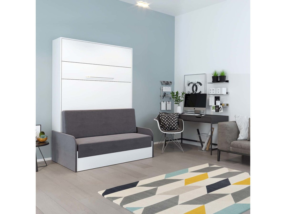 Cama rebatível KYM SOFA 3" - 140 x 200 cm - Branco