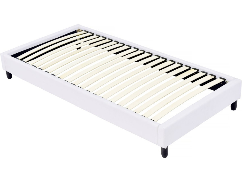 Estrado de ripas estofado - 90 x 190 cm - 20 ripas - Branco