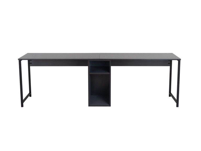 Secretária Twin - 240 x 60 x 74 cm - Preto Antracite