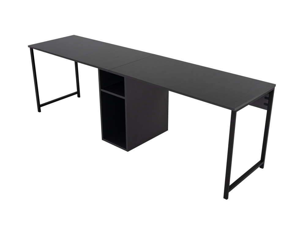 Secretária Twin - 240 x 60 x 74 cm - Preto Antracite