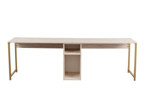 Secretária de estudo Twin - 240 x 60 x 74 cm - TravertinOr