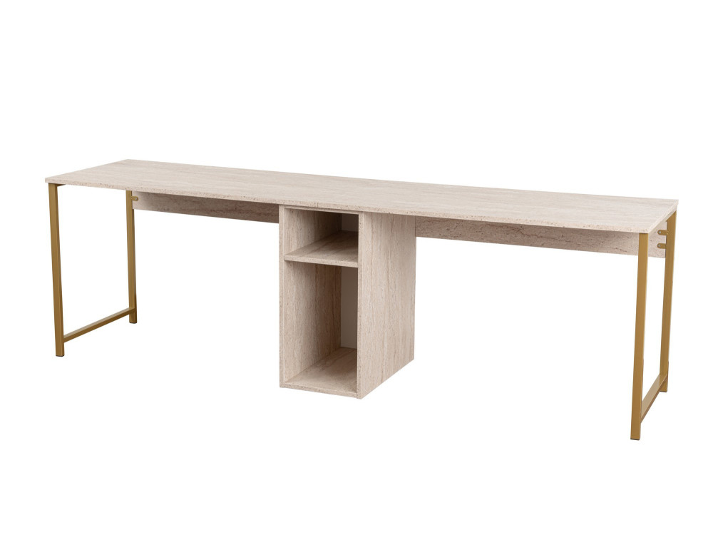 Secretária de estudo Twin - 240 x 60 x 74 cm - TravertinOr