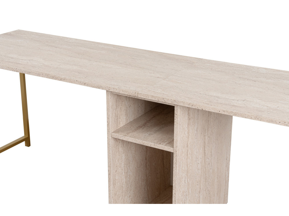 Secretária de estudo Twin - 240 x 60 x 74 cm - TravertinOr
