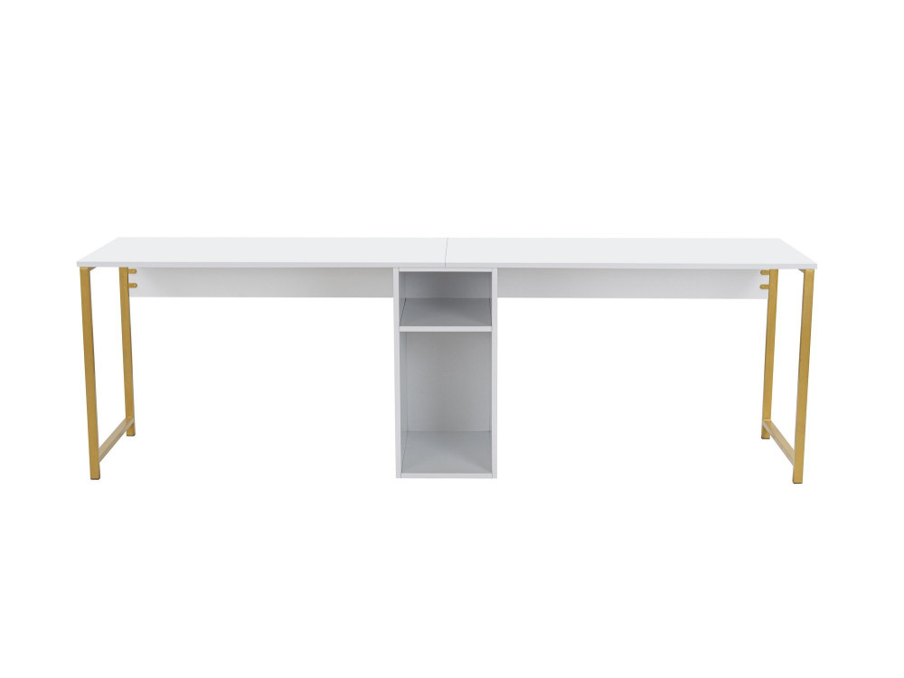 Secretária de estudo Twin - 240 x 60 x 74 cm - Ouro branco