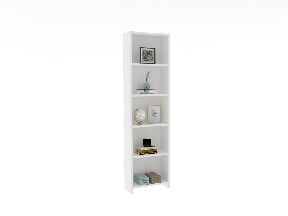 Estante de madeira "Barkin" - 40 x 19 x 150 cm - Branco