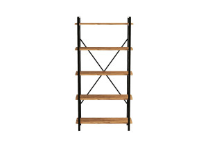Estante de madeira "Nero" - 90 x 33 x 180 cm - Atlantic PineBlack