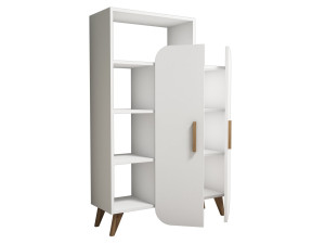 Estante de madeira "Form" - 90 x 32 x 132 cm - Branco