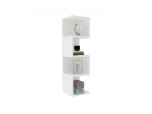 Estante de madeira "Alin" - 27 x 25 x 95 cm - Branco