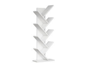 Estante de madeira "Hitit" - 46 x 22 x 128 cm - Branco