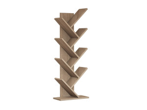 Estante de madeira "Hitit" 46 x 22 x 128,5 cm - Nogueira