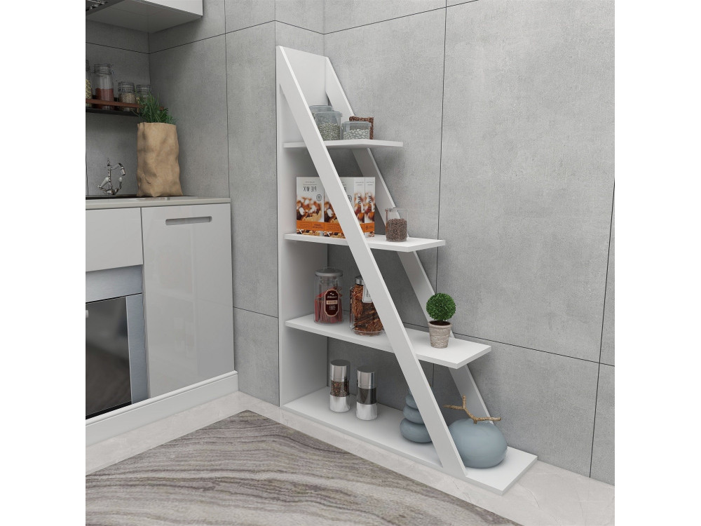 Estante de madeira "Arven" - 100 x 29 x 150 cm - Branco