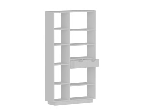 Estante de madeira "Luma" - 80 x 25 x 188 cm - Branco
