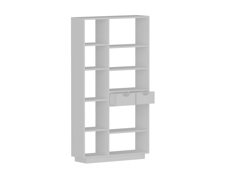 Estante de madeira "Luma" - 80 x 25 x 188 cm - Branco