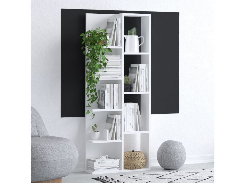 Estante de madeira "Viva" - 60 x 18 x 150 cm - Branco