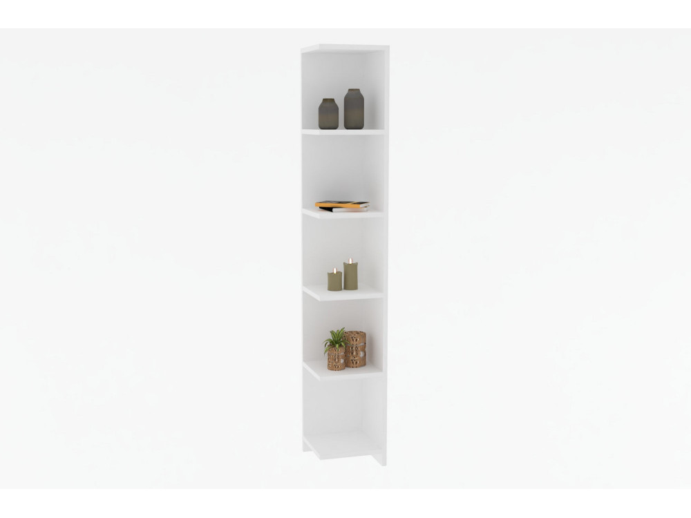 Estante de madeira "Ravella" - 25 x 25 x 160 cm - Branco