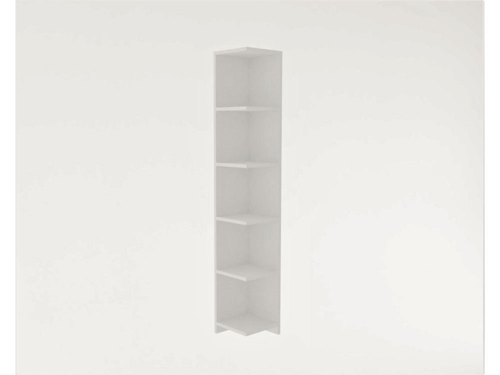 Estante de madeira "Ravella" - 25 x 25 x 160 cm - Branco