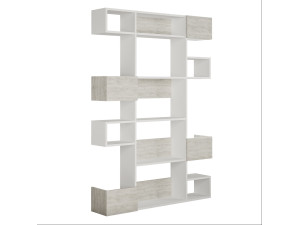 Estante de madeira "Niho" 120 x 27 x 171 cm - Branco