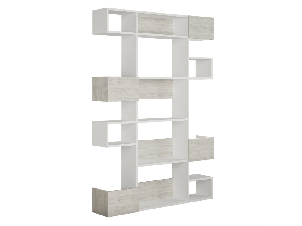 Estante de madeira "Niho" 120 x 27 x 171 cm - Branco