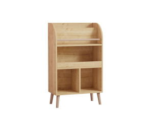 Estante de madeira "Minola" - 60 x 30 x 102 cm - Bege