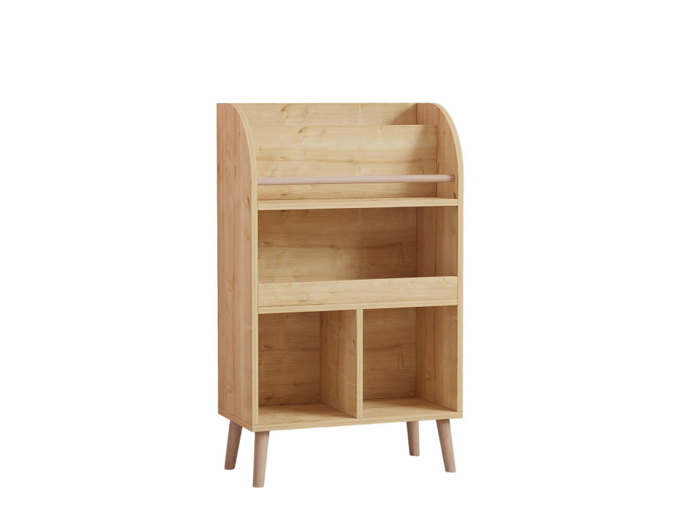 Estante de madeira "Minola" - 60 x 30 x 102 cm - Bege