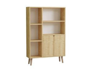 Estante de madeira "Lumo" - 80 x 24 x 120 cm - Bege