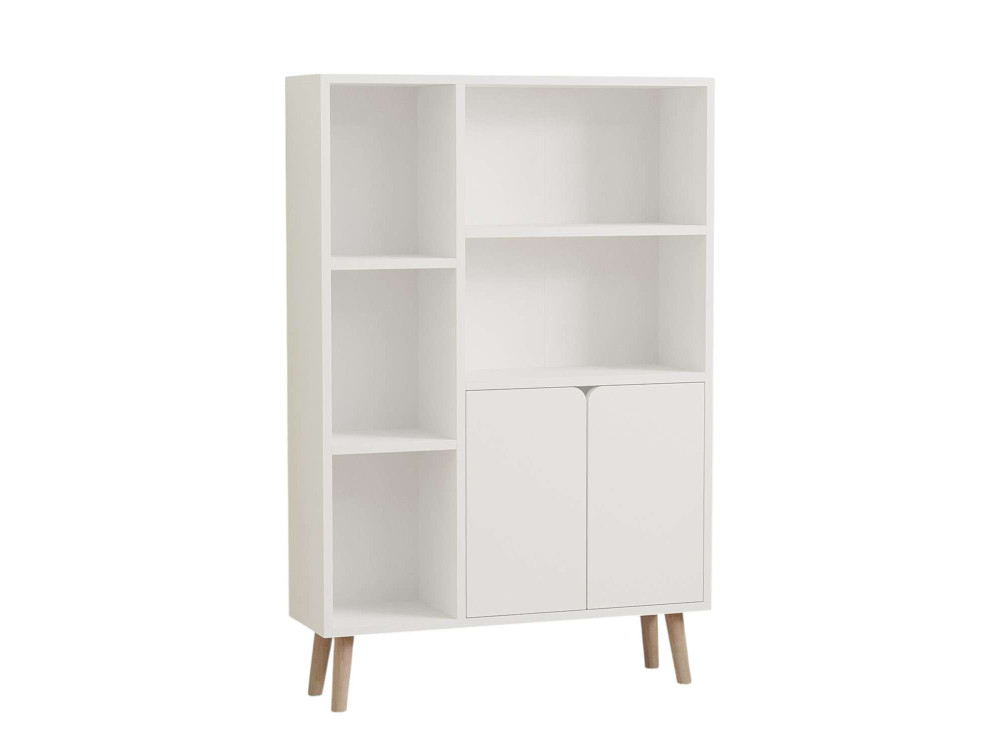 Estante de madeira "Lumo" - 80 x 24 x 120 cm - Branco