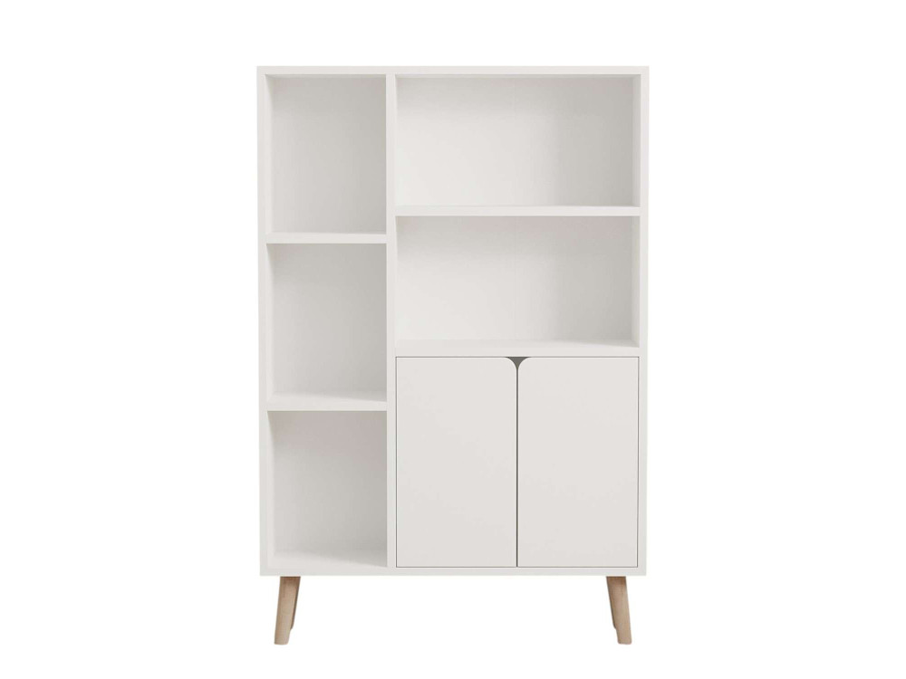 Estante de madeira "Lumo" - 80 x 24 x 120 cm - Branco