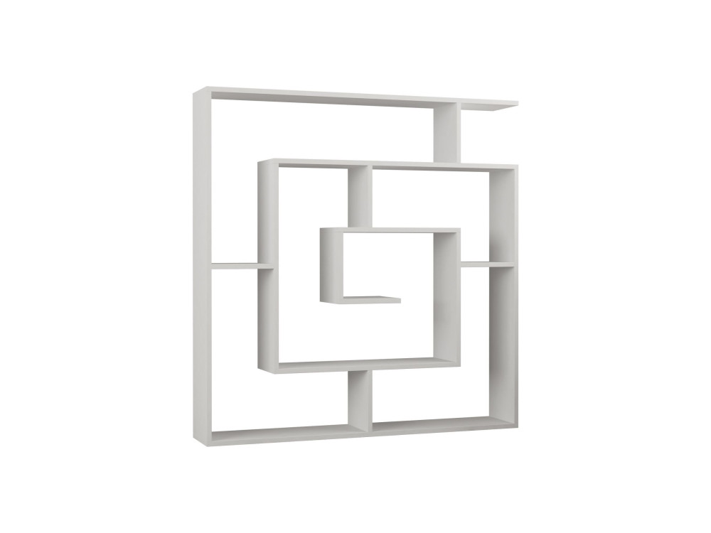 Estante de madeira "Labirent" - 125 x 22 x 129 cm - Branco
