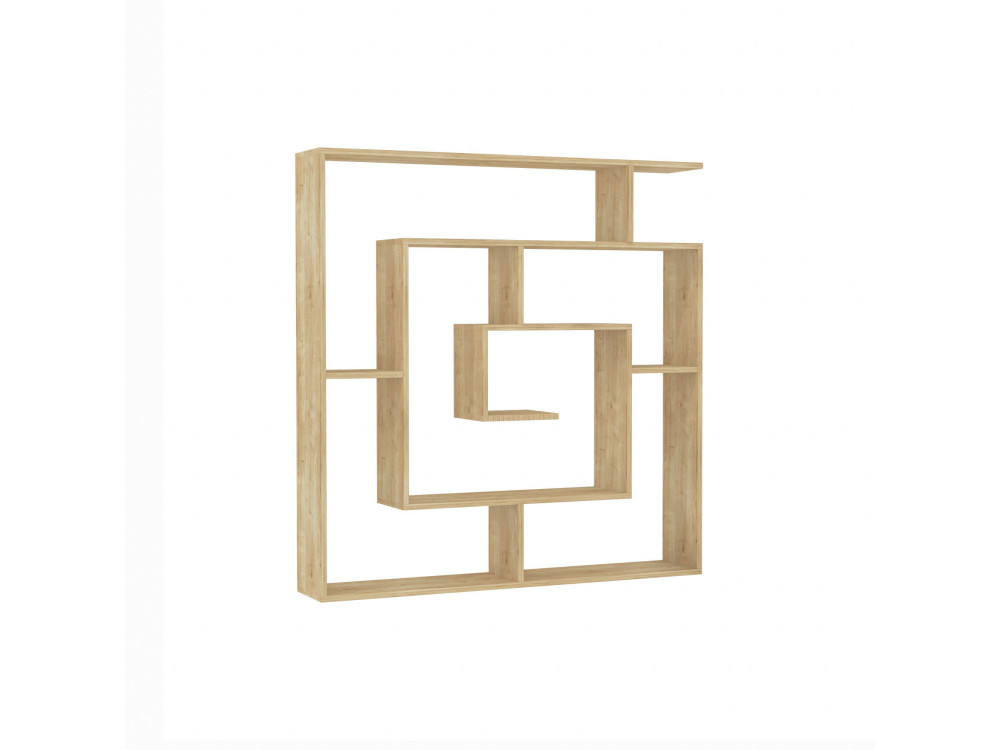 Estante de madeira "Labirent" - 125 x 22 x 129 cm - Bege