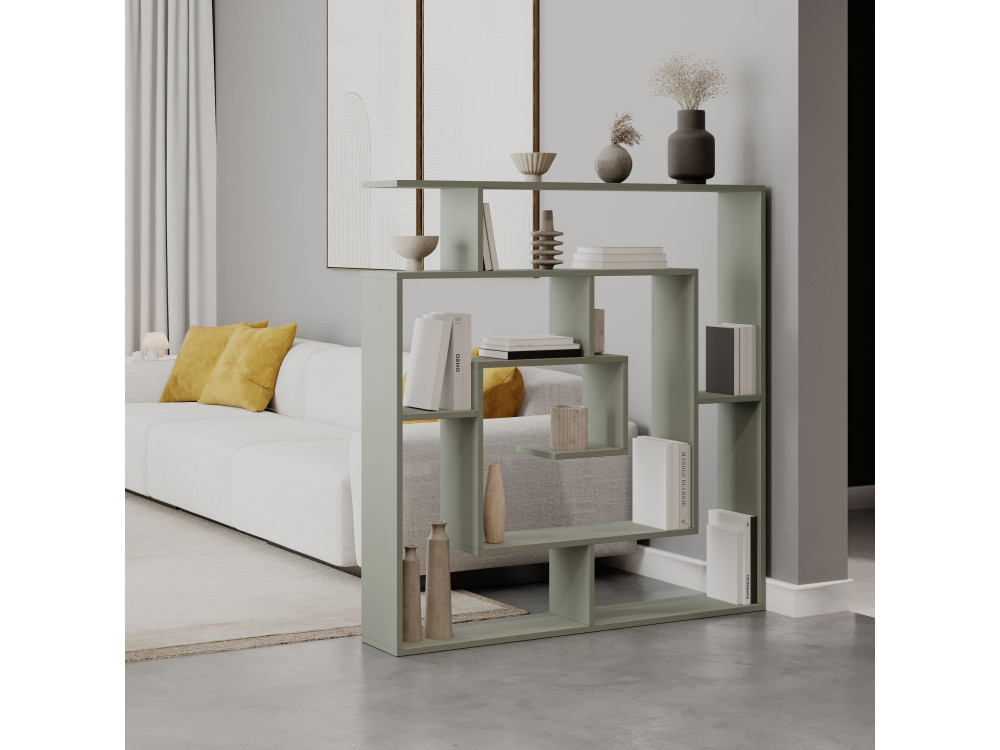 Estante de madeira "Labirent" - 125 x 22 x 129 cm - Verde
